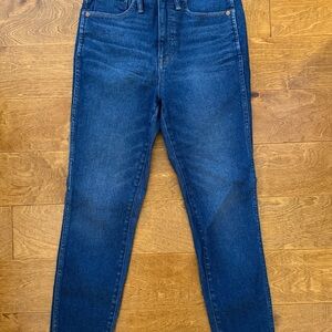Madewell High Rise Skinny Jeans Dark Wash Size 28